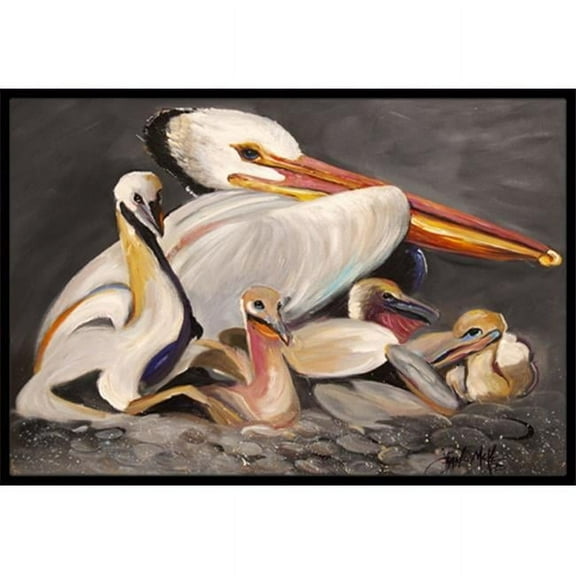 Carolines Treasures White Pelicans Indoor & Outdoor Mat- - 18 x 27 in.