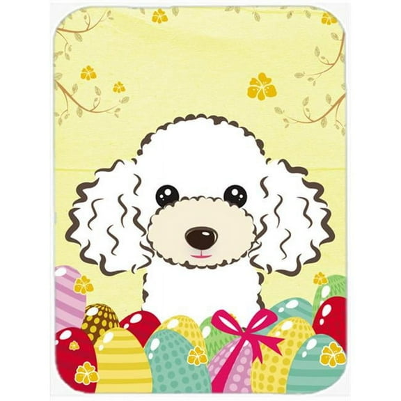 Carolines Treasures  White Poodle Easter Egg Hunt Mouse Pad