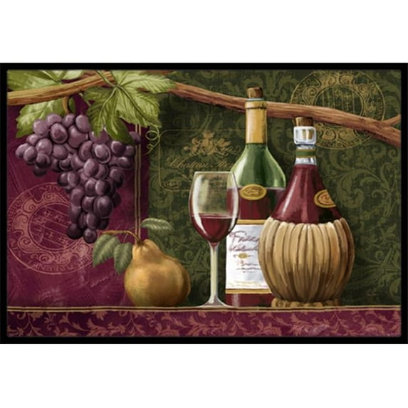 Carolines Treasures Wine Chateau Roma Indoor & Outdoor Mat- 24 x 36 in.