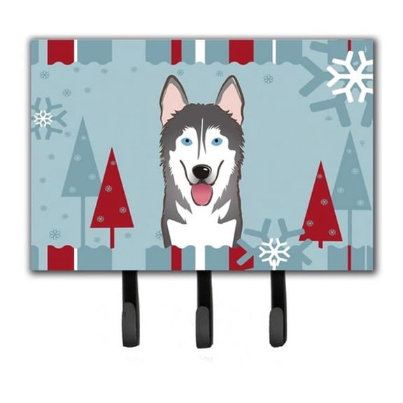Carolines Treasures BB1714TH68 Winter Holiday Alaskan Malamute Leash & Key Holder
