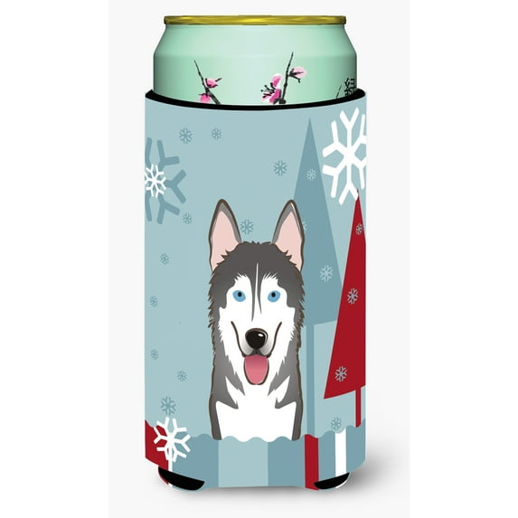 Carolines Treasures Winter Holiday Alaskan Malamute Tall Boy Beverage Insulator Hugger Tall Boy multicolor