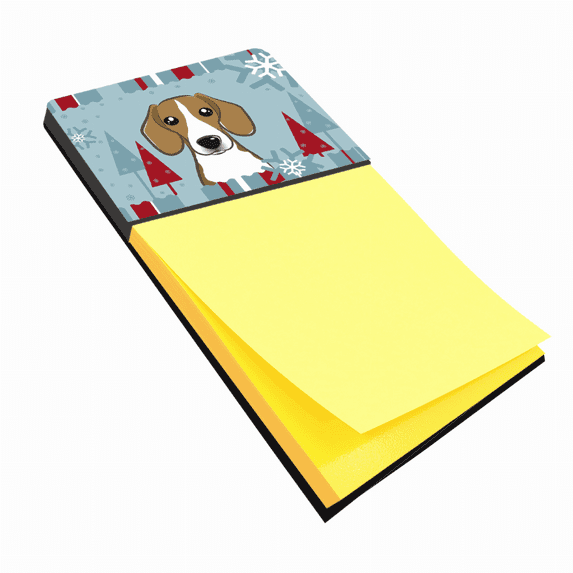 Carolines Treasures Winter Holiday Beagle Sticky Note Holder Large multicolor