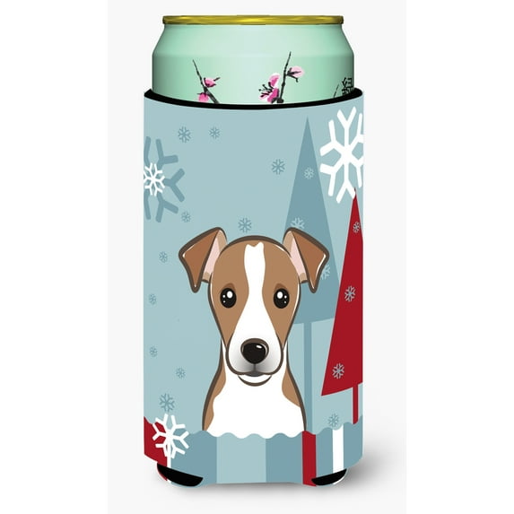 Carolines Treasures Winter Holiday Jack Russell Terrier Tall Boy Beverage Insulator Hugger Tall Boy multicolor