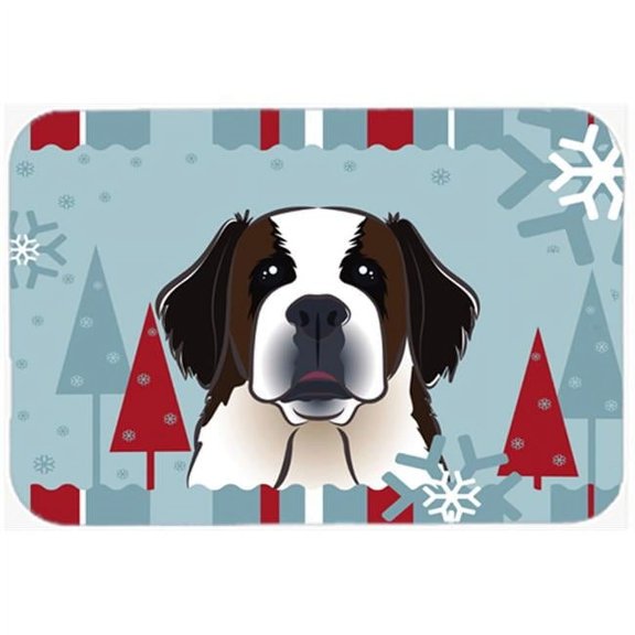 Carolines Treasures  Winter Holiday Saint Bernard Mouse Pad
