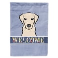 thumbnail image 1 of Caroline's Treasures BB1408CHF Yellow Labrador Welcome Flag Canvas House Size , Large, multicolor, 1 of 4