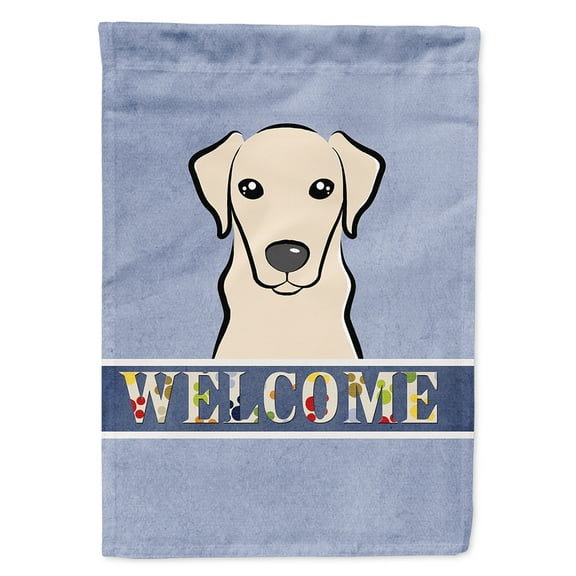 Caroline's Treasures BB1408CHF Yellow Labrador Welcome Flag Canvas House Size , Large, multicolor