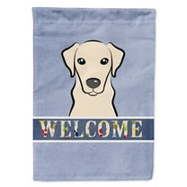 Caroline's Treasures BB1408CHF Yellow Labrador Welcome Flag Canvas House Size , Large, multicolor