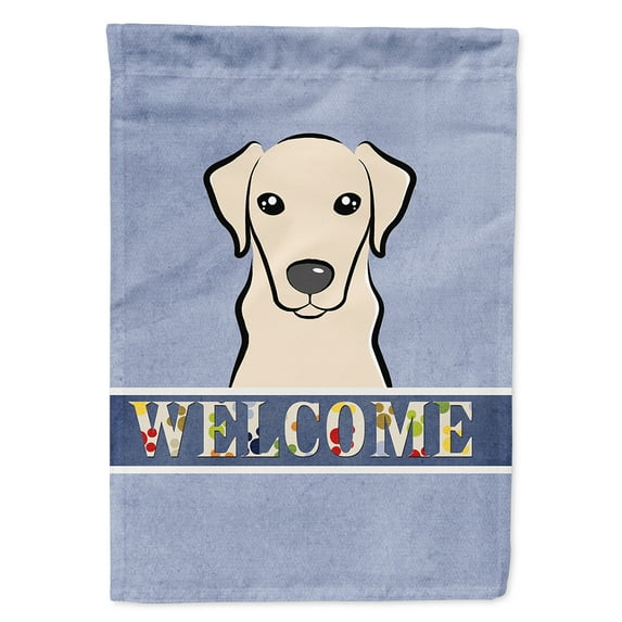 Caroline's Treasures BB1408CHF Yellow Labrador Welcome Flag Canvas House Size , Large, multicolor