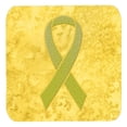 thumbnail image 1 of Carolines Treasures  Yellow Ribbon for Sarcoma- Bone or Bladder Cancer Awareness Foam Coasters, 1 of 1