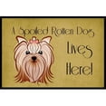 thumbnail image 1 of Caroline's Treasures BB1452JMAT Yorkie Yorkishire Terrier Spoiled Dog Lives Here Door Mat, Indoor Rug or Outdoor Welcome, 1 of 4