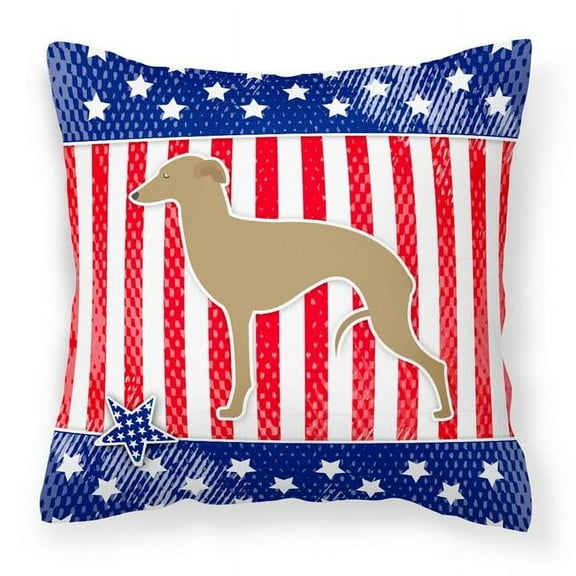 Carolines TreasuresPatriotic Italian Greyhound Square Decorative Outdoor Pillow