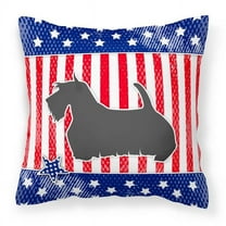 Carolines TreasuresPatriotic Scottish Terrier Square Decorative Outdoor Pillow