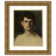 thumbnail image 1 of Carolus-Duran 15x18 Gold Ornate Wood Frame and Double Matted Museum Art Print Titled - Study of a Male Head (1885), 1 of 4