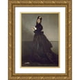 thumbnail image 1 of Carolus-Duran, Emile Auguste 14x18 Gold Ornate Wood Framed with Double Matting Museum Art Print Titled - Lady with a Glove, 1 of 4