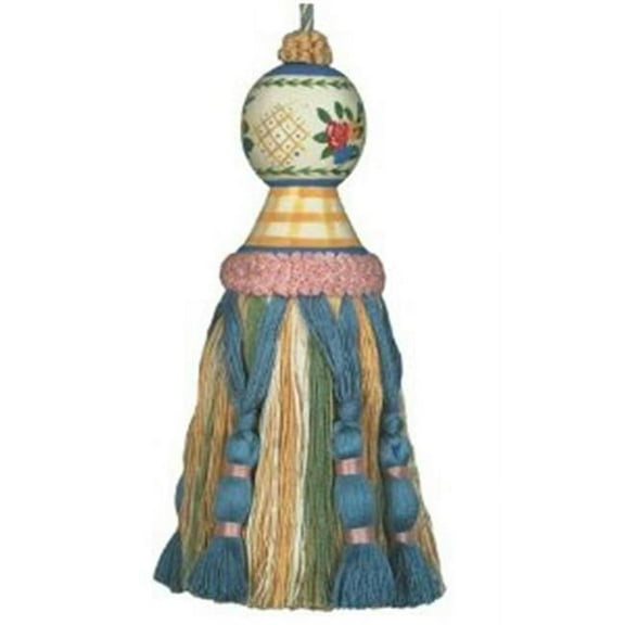 Carolyn-Yellow hand painted tassel