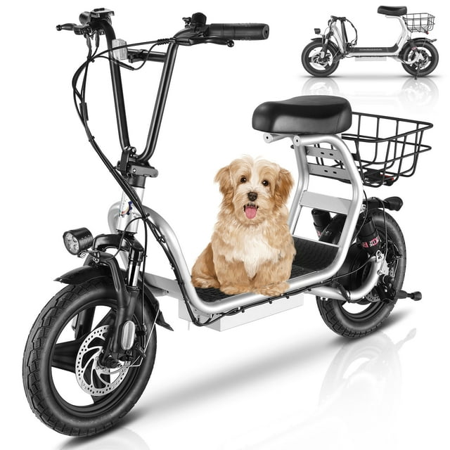 Caroma 500W Electric Scooter with Seat for Adult, 20Mph Up to 25 Miles Range Off Scooter Road