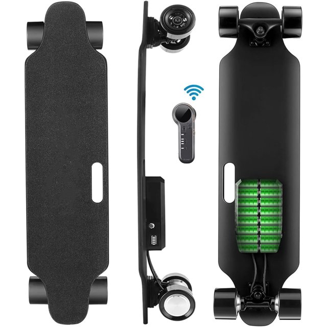Caroma 700W Electric Skateboards with Remote, Dual Motor, 18.6 mph Top
