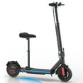 thumbnail image 1 of Caroma Electric Scooter Adult with Seat, 800W Peak Motor, 10" Solid Tires, 25 Miles & 20 mph Folding Commuter Electric Scooter, Max Load 265 Lbs, Blue, 1 of 10