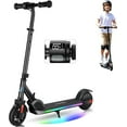 thumbnail image 1 of Caroma Electric Scooter for Kids Ages 6-12,150W/180WMotor,10 MPH Max Speed & 7 Miles,Colorful Lights,Adjustable Height & Speed,LED Display,Foldable Kids Electric Scooter 132 Lbs Max Load,Idea Gift, 1 of 5