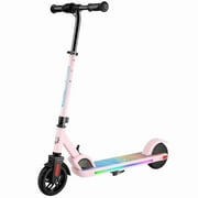 Caroma Kids Electric Scooter, 150W Electric Scooter| Adjustable Speed and Handlebar | Max Load 132lbs | LED Visible Display for Kids Ages 8+,Ideal Gifts for Kids,Pink