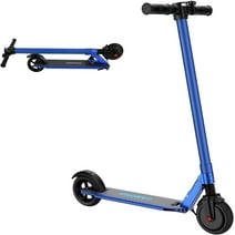 Caroma Lightweight Commuter Electric Scooter, 15.5 Mph & 20 Miles Range, 250W Motor Foldable Kick Scooters for Adult, Blue