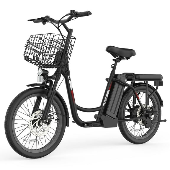 Caroma Peak 560W Electric Scooter Adults, 36V Removable Battery, Up to 15Miles&20MPH, 20" Fat Tire Off-Road E Scooter with Basket&Adjustable Seat, Foldable Adult Electric Scooter for Commuting