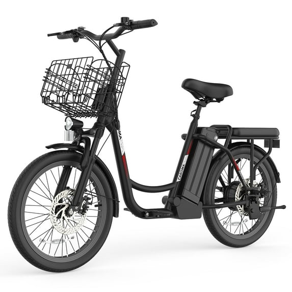Caroma Peak 560W Electric Scooter Adults, 36V Removable Battery, Up to 15Miles&20MPH, 20" Fat Tire Off-Road E Scooter with Basket&Adjustable Seat, Foldable Adult Electric Scooter for Commuting