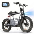 thumbnail image 1 of Caroma Peak 800W Electric Scooter for Adults with Seat, 16" Fat Tire E-Scooter for All-Terrain, 20Mph Max Speed, 25 Miles Range, Motorcycle Style E Scooter with Basket,Gray, 1 of 7