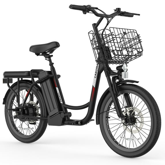 Caroma Peak 819W Electric Scooter Adults, 48V Removable Battery, Up to 25Miles&20MPH, 20" Fat Tire Off-Road E Scooter with Basket&Adjustable Seat, Foldable Adult Electric Scooter for Commuting