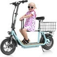 thumbnail image 1 of Caroma Peak 819W&nbsp;Electric Scooter With Seat, 500Wh Battery up to 30Miles&20MPH, 12" Pneumatic Tire, Foldable Adult Electric Scooter with Basket & Height Adjustable Seat(Blue), 1 of 8