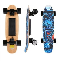 Caroma Portable Electric Skateboards, Unisex Adults Longboard with Wireless Remote, 12.4 MPH