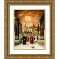 thumbnail image 1 of Caron, Antoine 12x14 Gold Ornate Wood Framed with Double Matting Museum Art Print Titled - Dionysius the Areopagite Converting the Pagan Philosophers, 1 of 4
