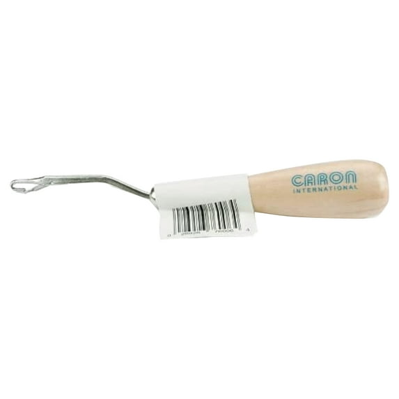 Caron Bent Latch Hook 6.25"-Wood Handle