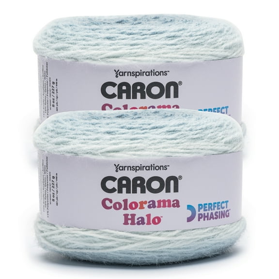 Caron® Colorama Halo™ #5 Bulky Blend Yarn, Bluestone Frost 8oz/227g, 481 Yards (2 Pack)