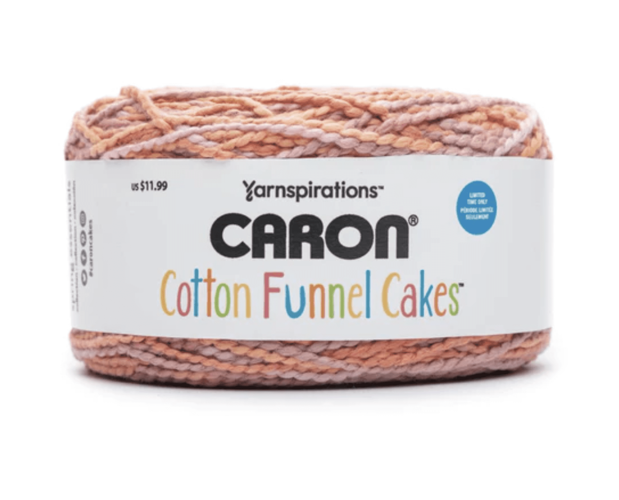 Caron Cotton Funnel Cakes Peaches Knitting & Crochet Yarn