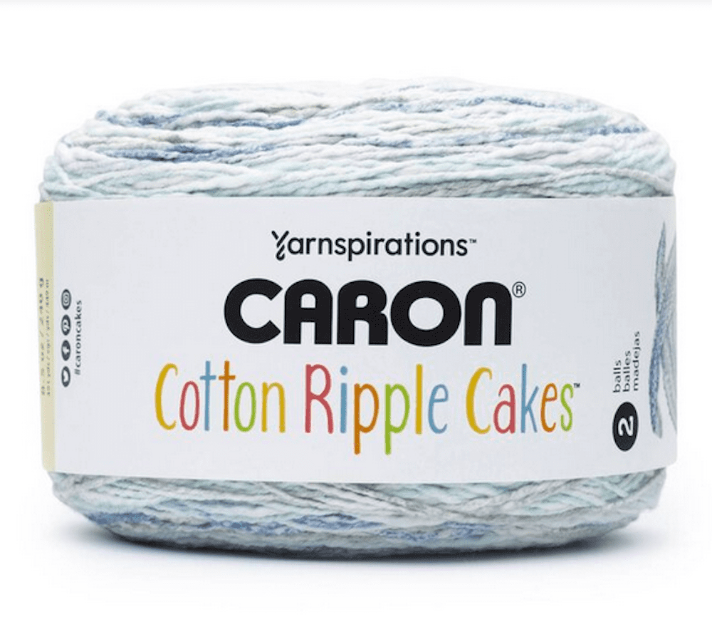 Caron Cotton Ripple Cakes Summer Rain Knitting & Crochet Yarn 