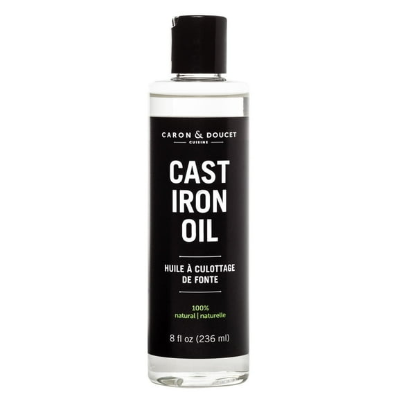 Caron & Doucet Cast Iron Seasoning & Cleaning Oil, Vegan-Friendly & 100% Plant-Based, 8oz