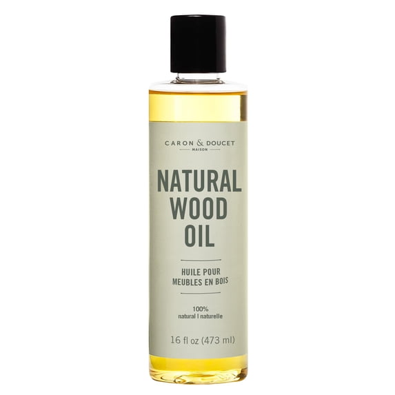 Caron & Doucet - Natural Wood Conditioning Oil - 100% Plant Based Wood Conditioning and Polishing Oil - Orange Scented - Suitable for Natural Wood Furniture (16oz)