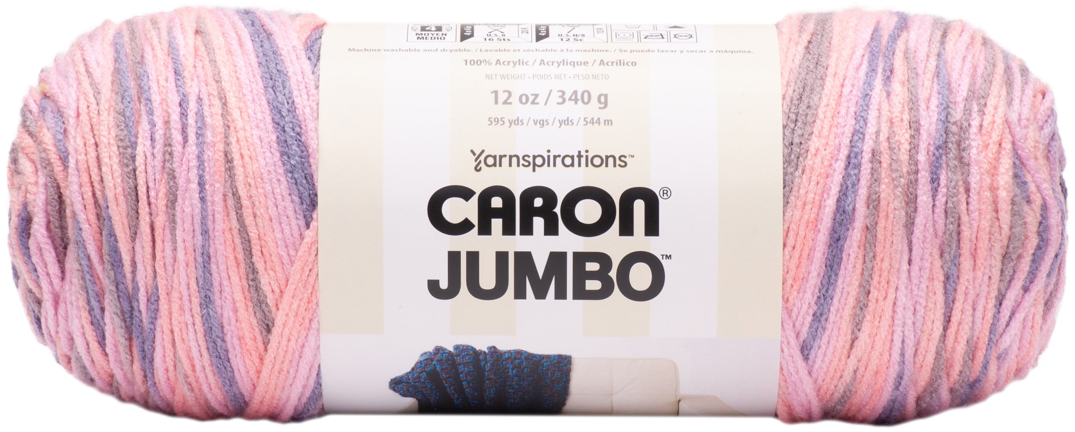 Caron Jumbo Ombre Yarn, 100% Acrylic, Machine Washable, 12 oz ...