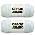 thumbnail image 1 of Caron Jumbo Prints Baby Rainbow Yarn - 2 Pack of 340g/12oz - Acrylic - 4 Medium (Worsted) - 595 Yards - Knitting/Crochet, 1 of 3