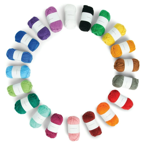 Caron Little Crafties Medium Acrylic Multi-Color Yarn, 63 yd (20 Package)