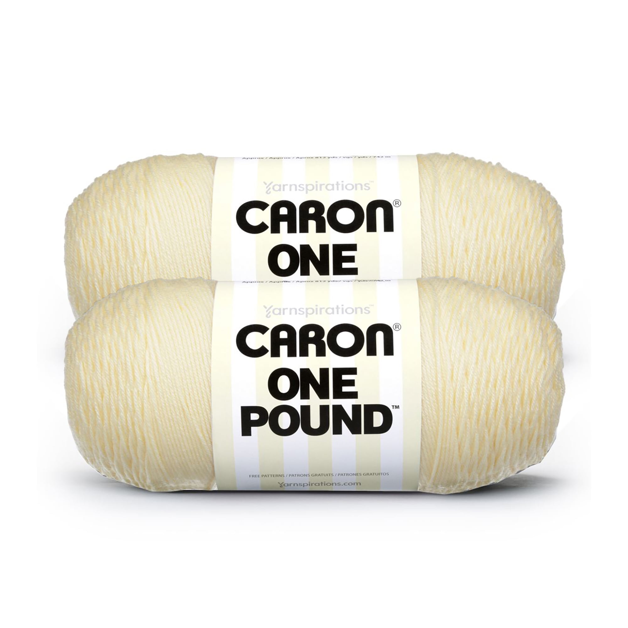 Caron® One Pound™ #4 Medium Acrylic Yarn, Truffle 16oz/454g, 812 Yards (2  Pack) 