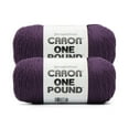 thumbnail image 1 of Caron® One Pound™ #4 Medium Acrylic Yarn, Deep Violet 16oz/454g, 812 Yards (2 Pack), 1 of 9