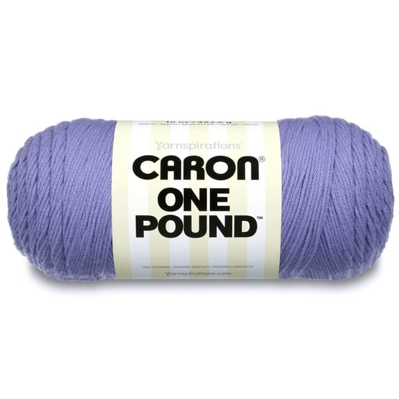 Caron One Pound 4 Medium Acrylic Yarn, Lavender Blue 16oz/454g, 812 Yards
