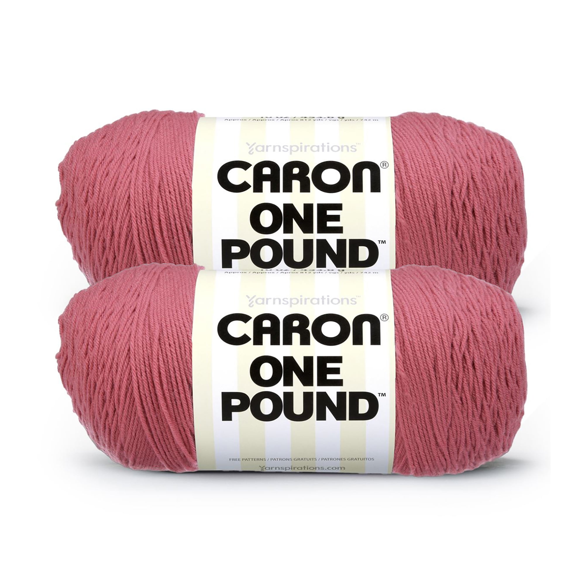 Caron® One Pound™ #4 Medium Acrylic Yarn, Rose 16oz/454g, 812