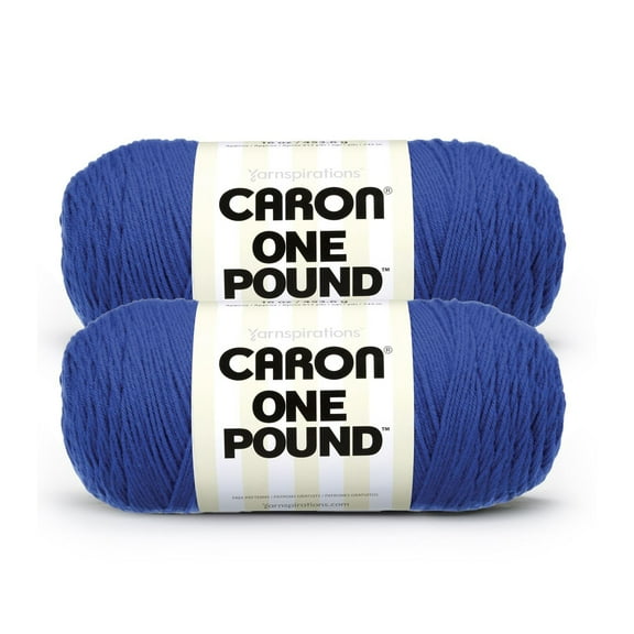 Caron® One Pound™ #4 Medium Acrylic Yarn, Royalty 16oz/454g, 812 Yards (2 Pack)