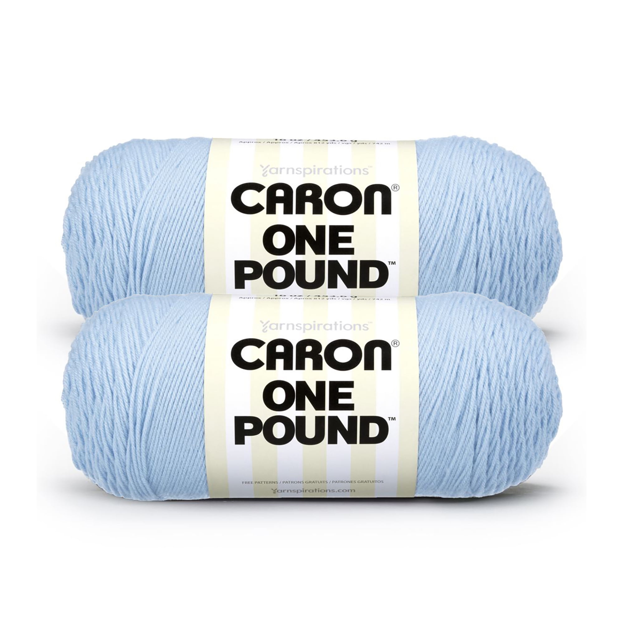 Caron® One Pound™ #4 Medium Acrylic Yarn, Canal 16oz/454g, 812 Yards (2  Pack)