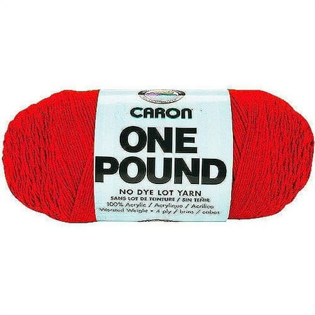 Caron One Pound Acrylic Yarn - 1 lb, 4-Ply, Scarlet