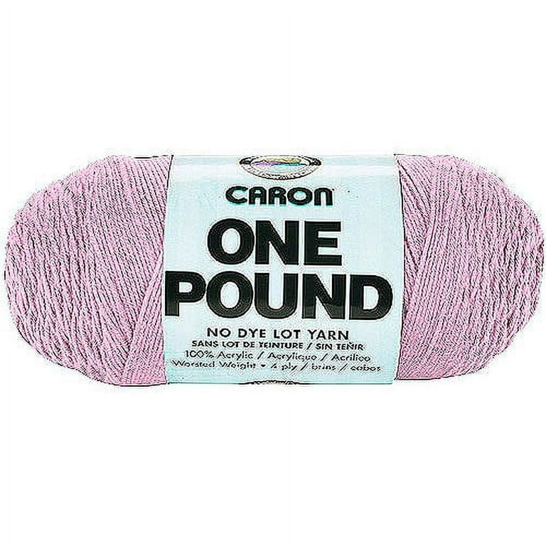 Caron One Pound Acrylic Yarn - 1 lb, 4-Ply, Soft Pink 
