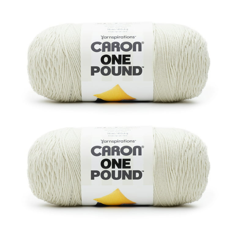Caron One Pound Black Yarn - 2 Pack of 454g/16oz - Acrylic - 4